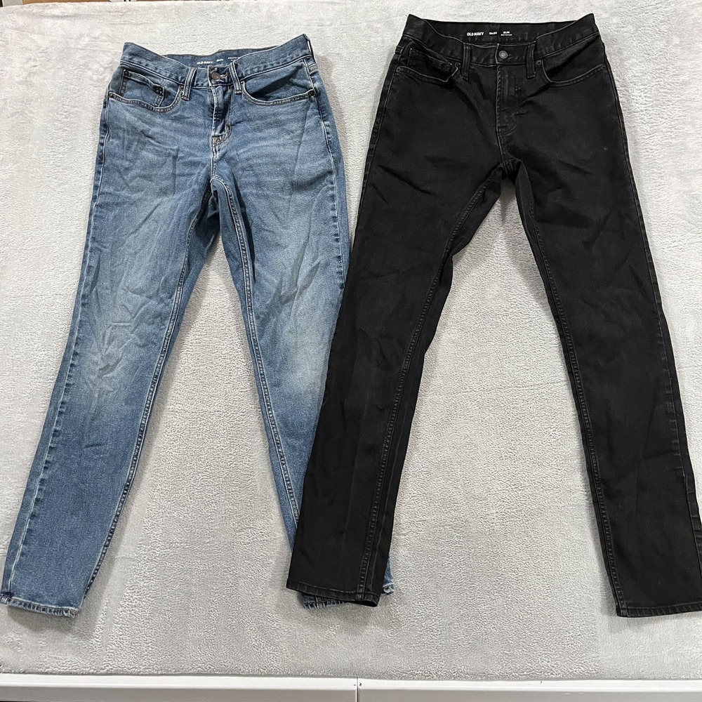 Old Navy Taper Jeans Mens 29x34 (fit 28x31) Denim Stretch Flex - Lot of 2